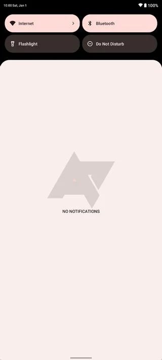 Android 13's notification centre.