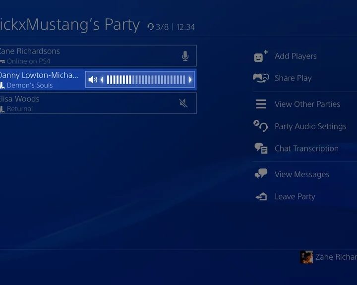 PS4 players will soon be able to adjust the volume of party members.