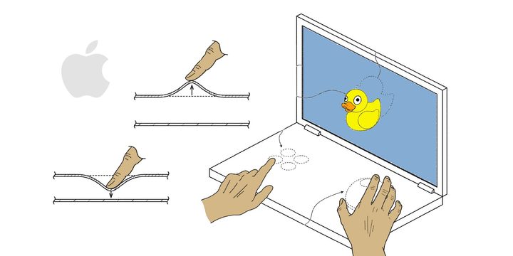Apple MacBook touchscreen keyboard patent