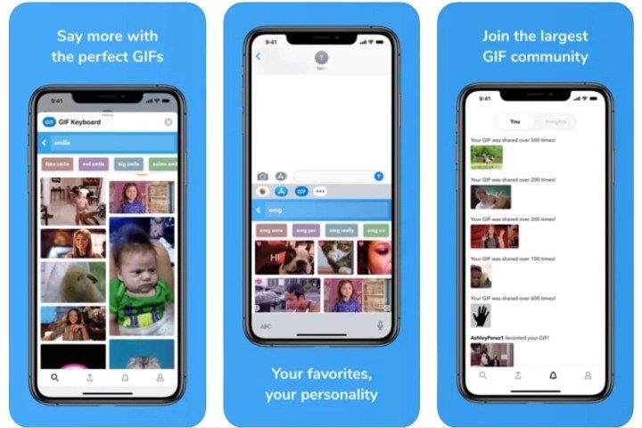 GIF keyboard for finding perfect GIFs.