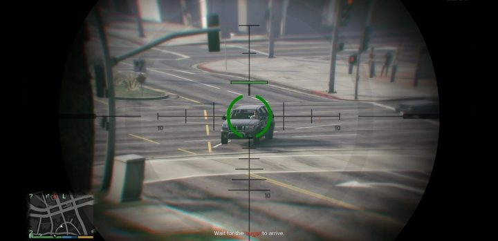 A sniper aiming at a driver.