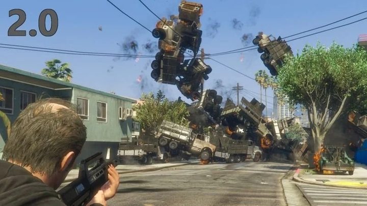 A gun that shoots trucks.