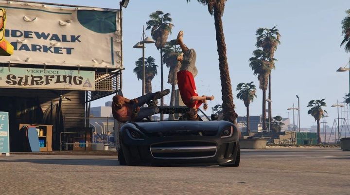 Two people being run over.