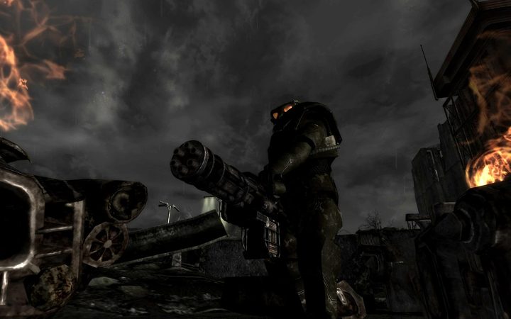 A soldier in power armor in Fallout 3.
