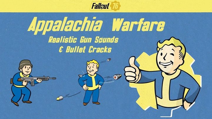 A pipboy poster for a sound mod for Fallout 76.