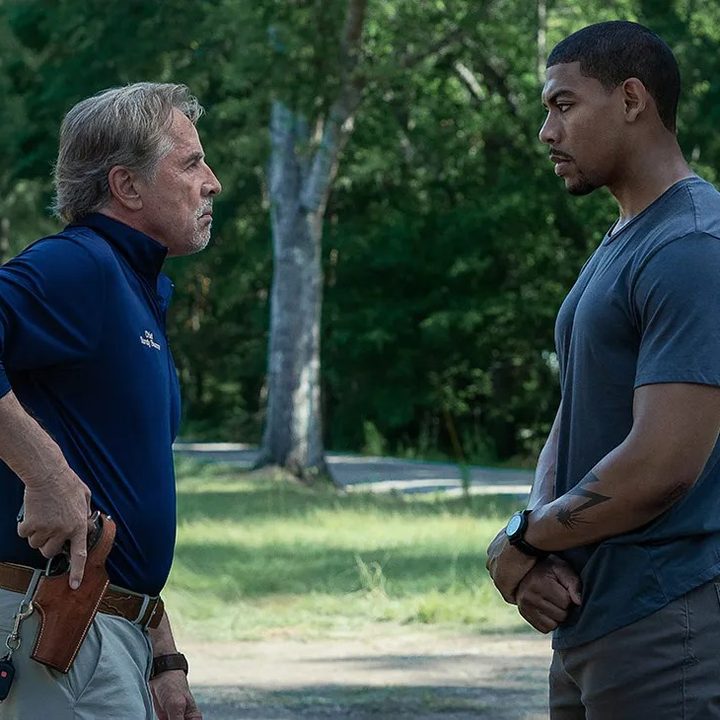 Don Johnson and Aaron Pierre in Rebel Ridge