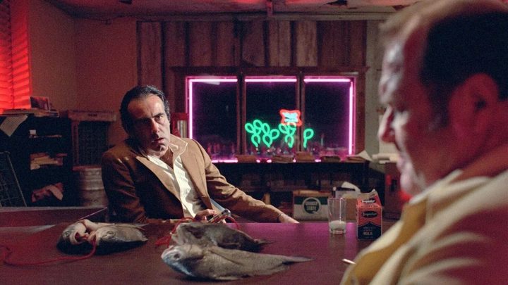 Dan Hedaya and M. Emmet Walsh in Blood Simple.