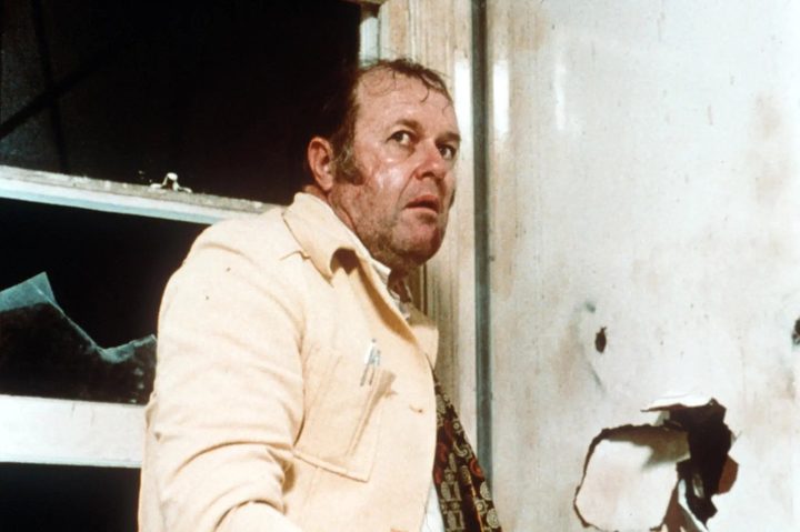 M. Emmet Walsh in the climactic finale of Blood Simple.